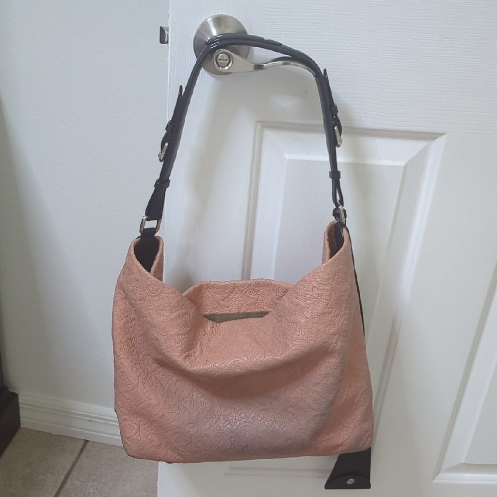 Louis Vuitton Monogram Antheia Pink and Black Shoulder Bag with Textured Finish